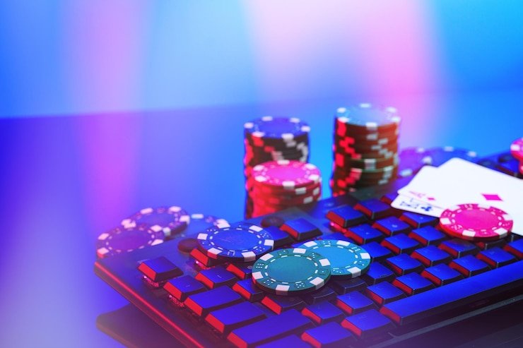 Tampilan meja Texas Poker di aplikasi 8888slot dengan kartu komunitas dan chip pemain